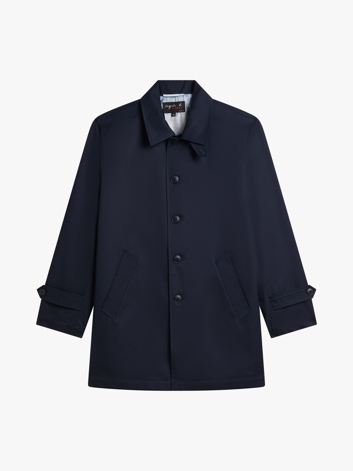 blue West cotton twill coat