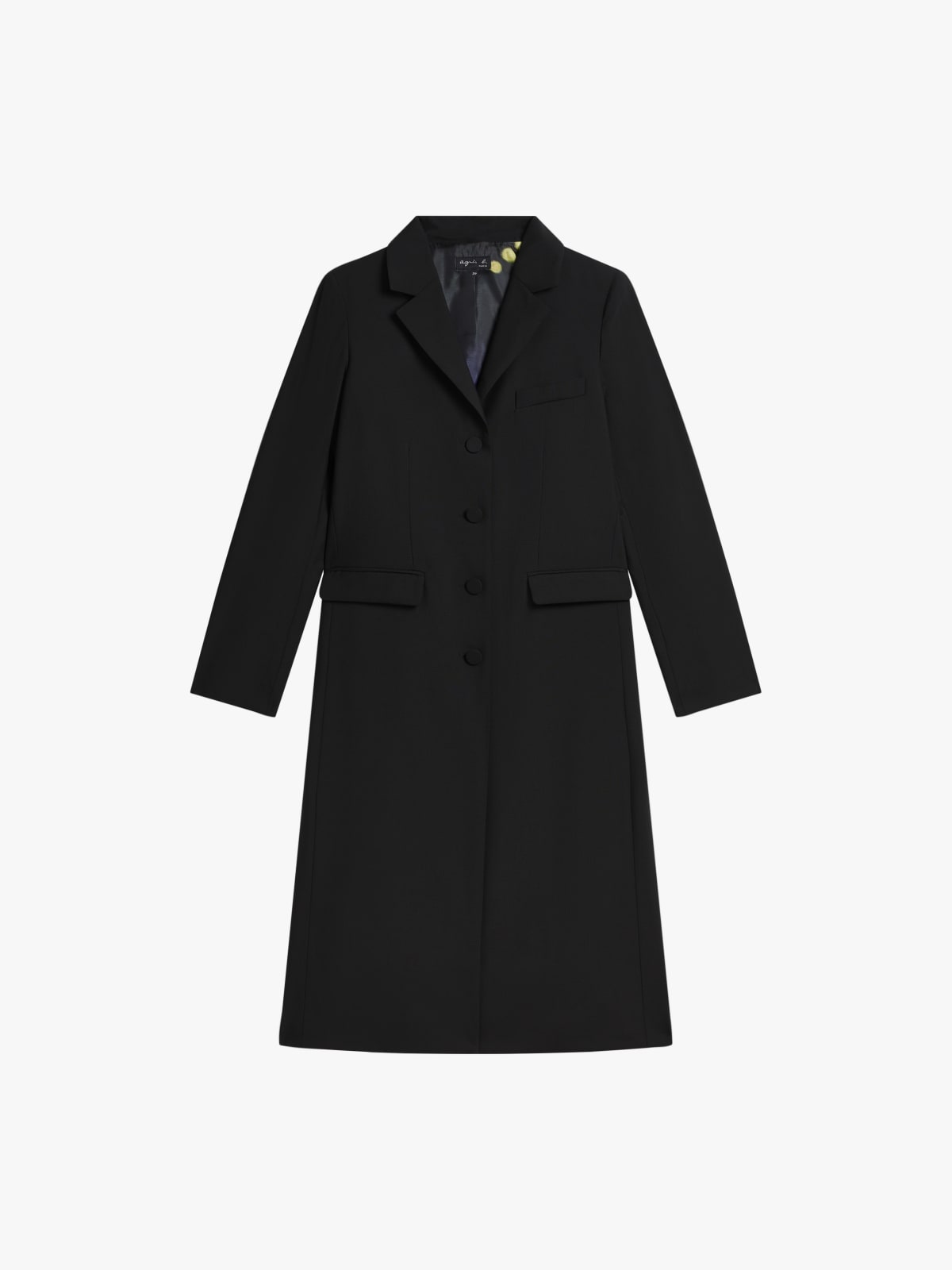 black woollen coat