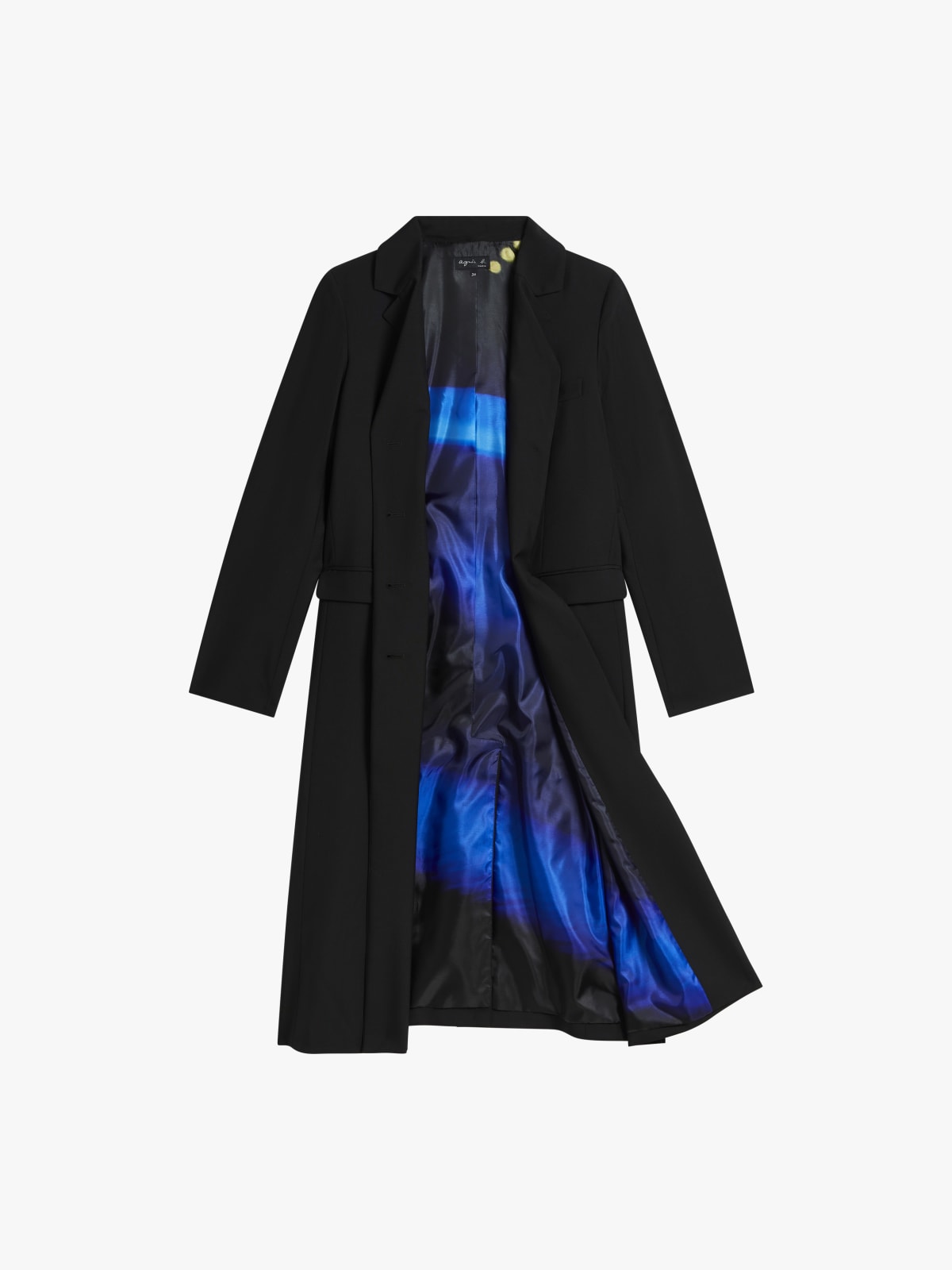 black woollen coat