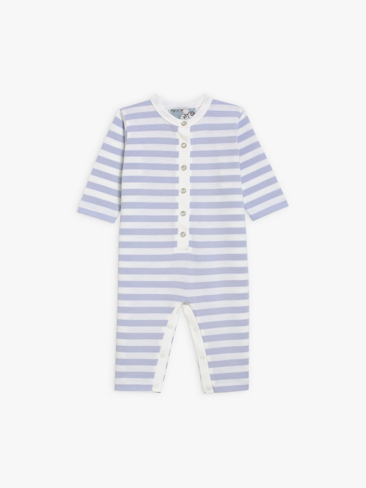 Lisette striped jersey blue sleepsuit