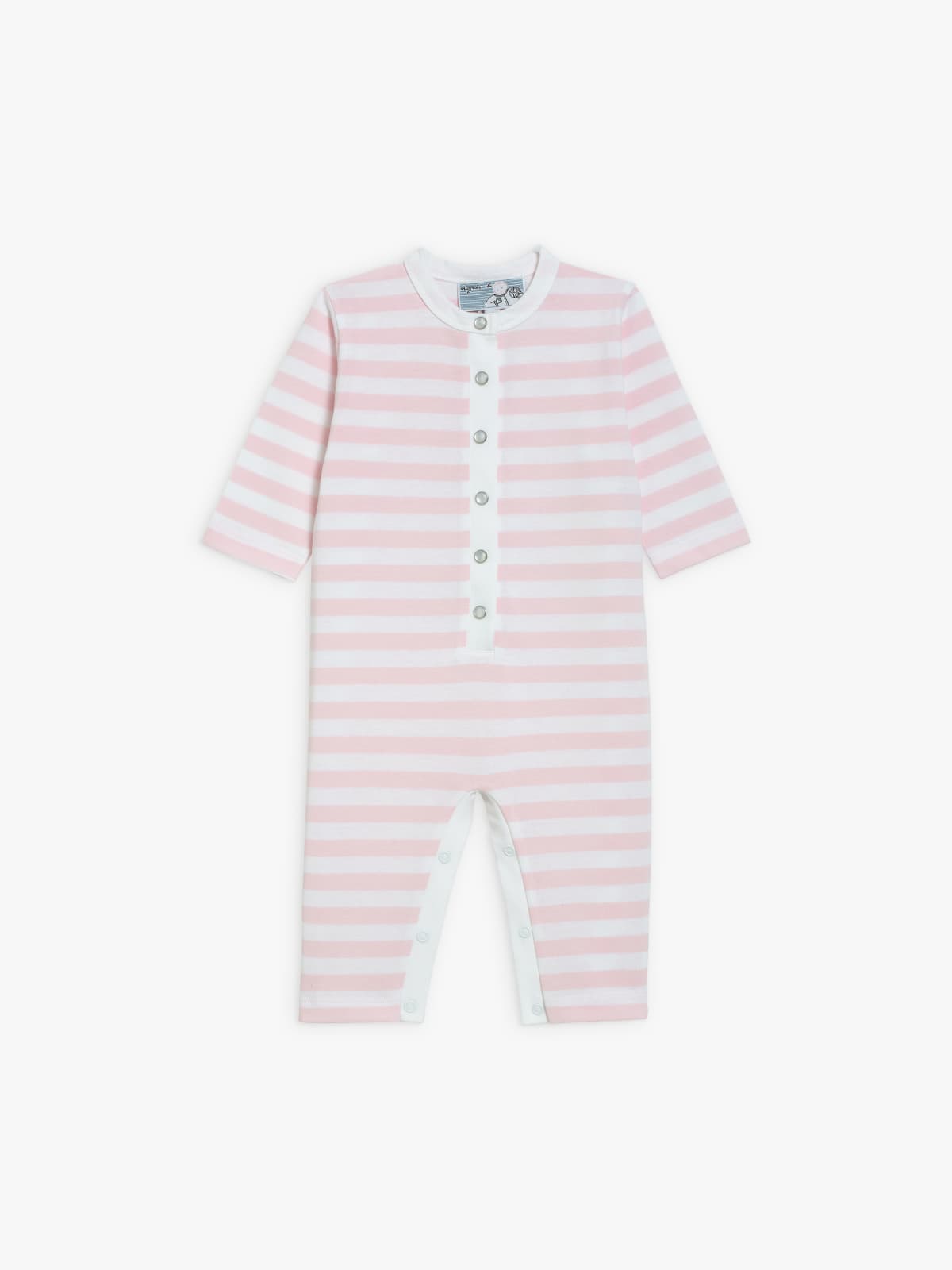 Lisette striped jersey pink sleepsuit