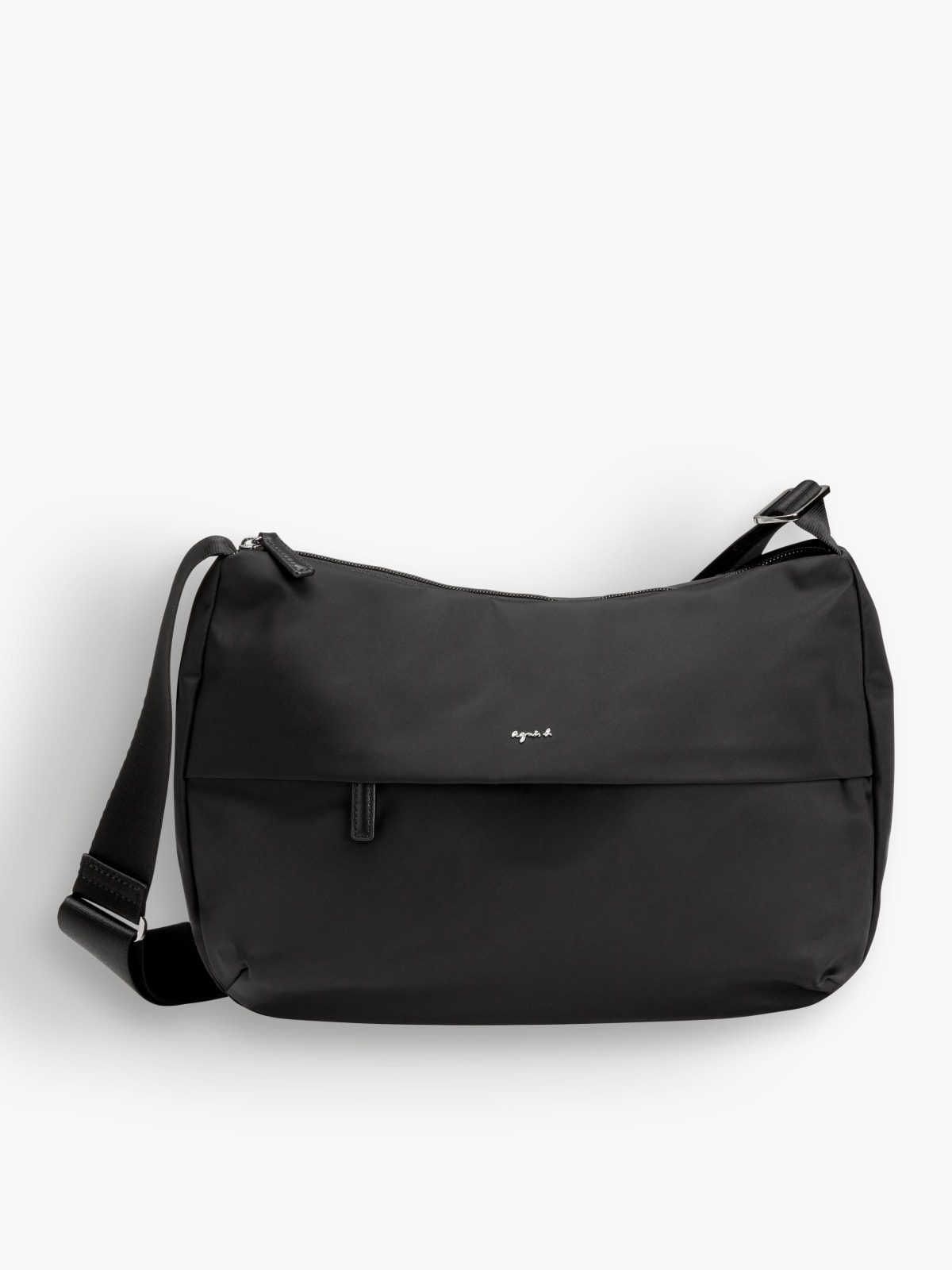black nylon shoulder bag