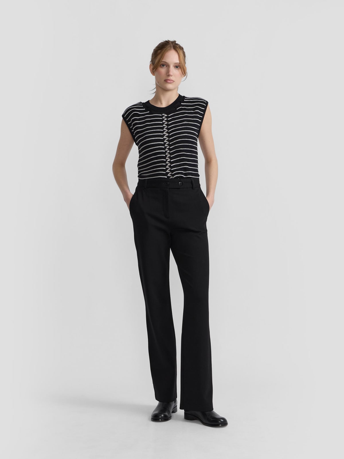 Black Garçon viscose trousers