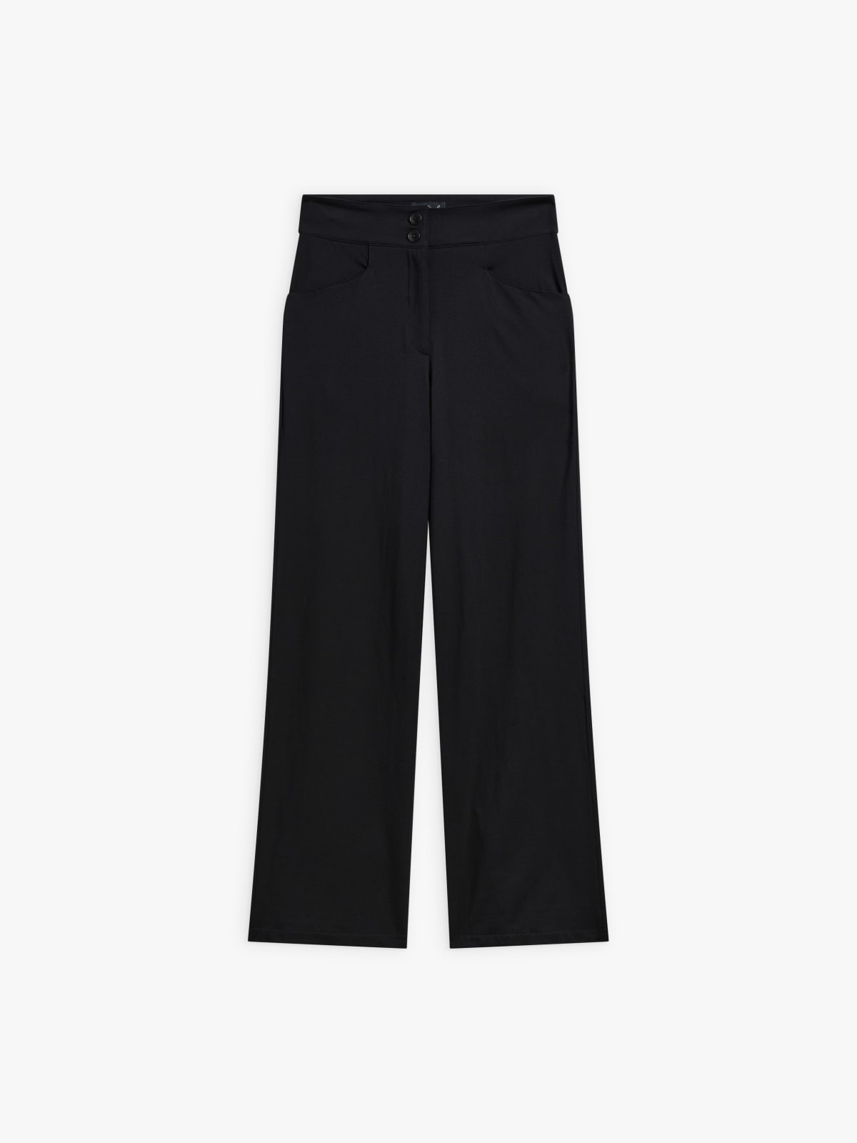 black cotton straight Yuca trousers