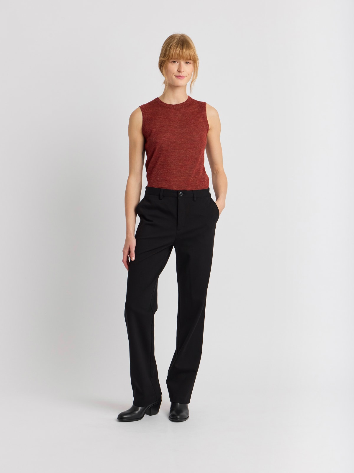 black viscose Smoking trousers