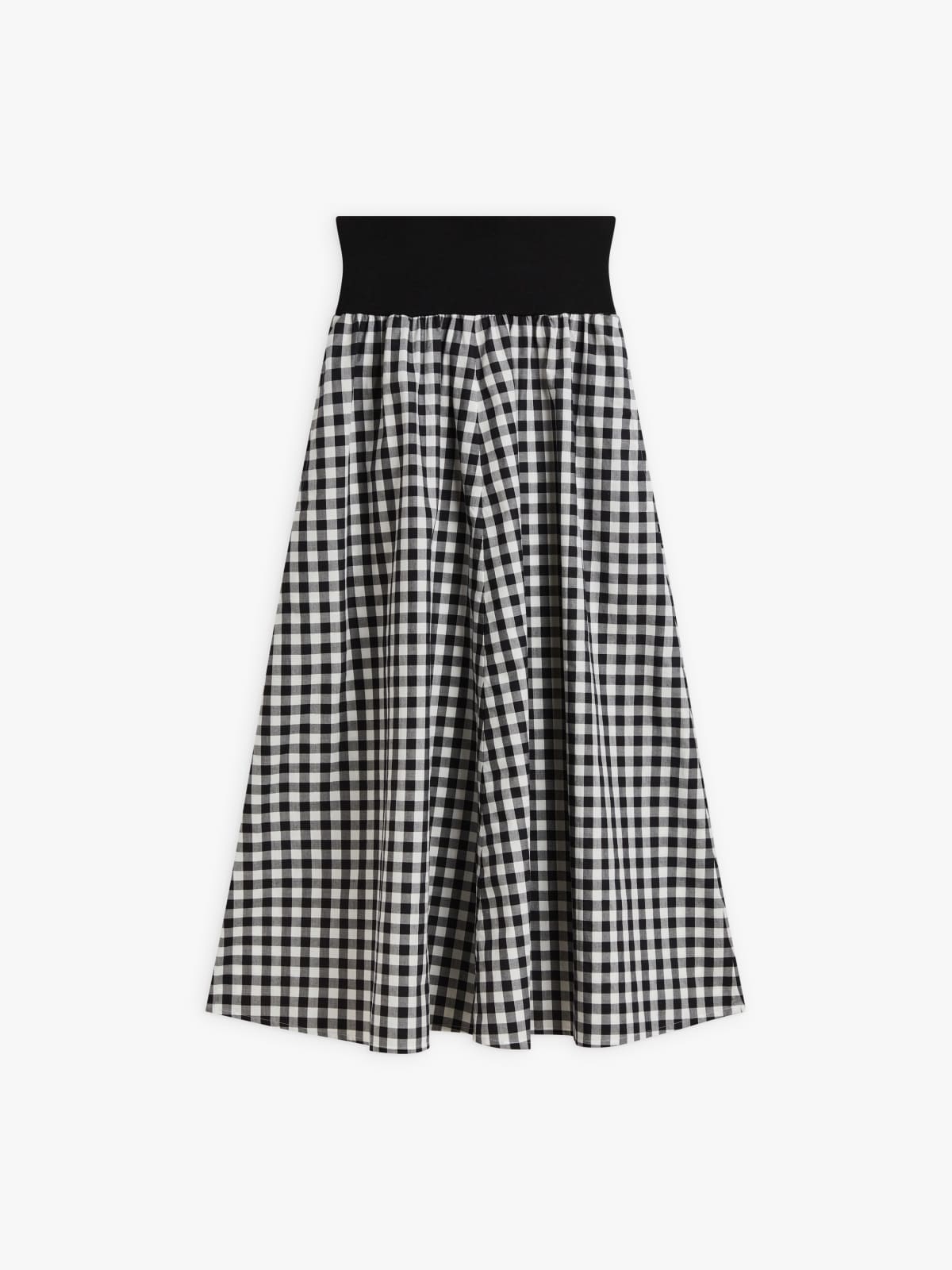 black cotton gingham skirt
