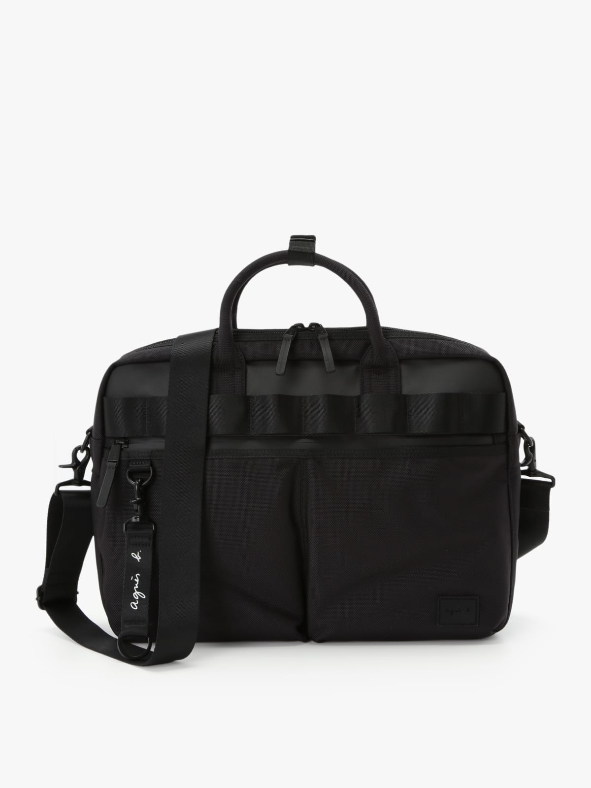black nylon bag