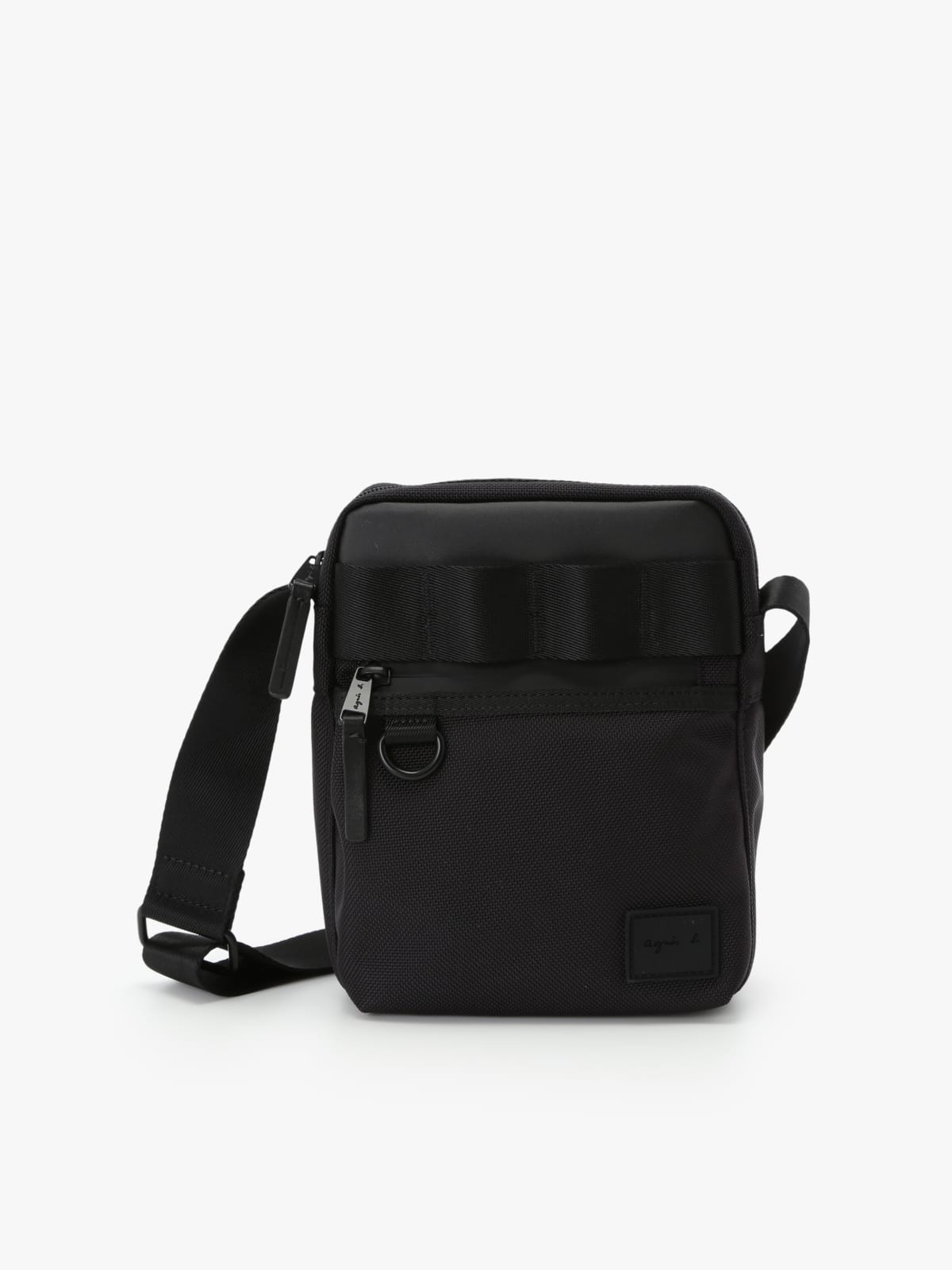 black nylon shoulder bag