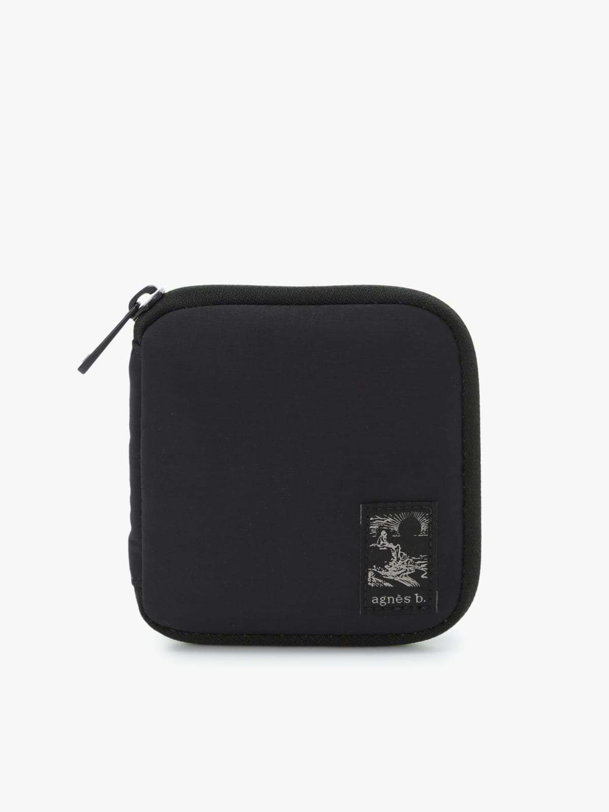 black nylon wallet with fluorescent edges