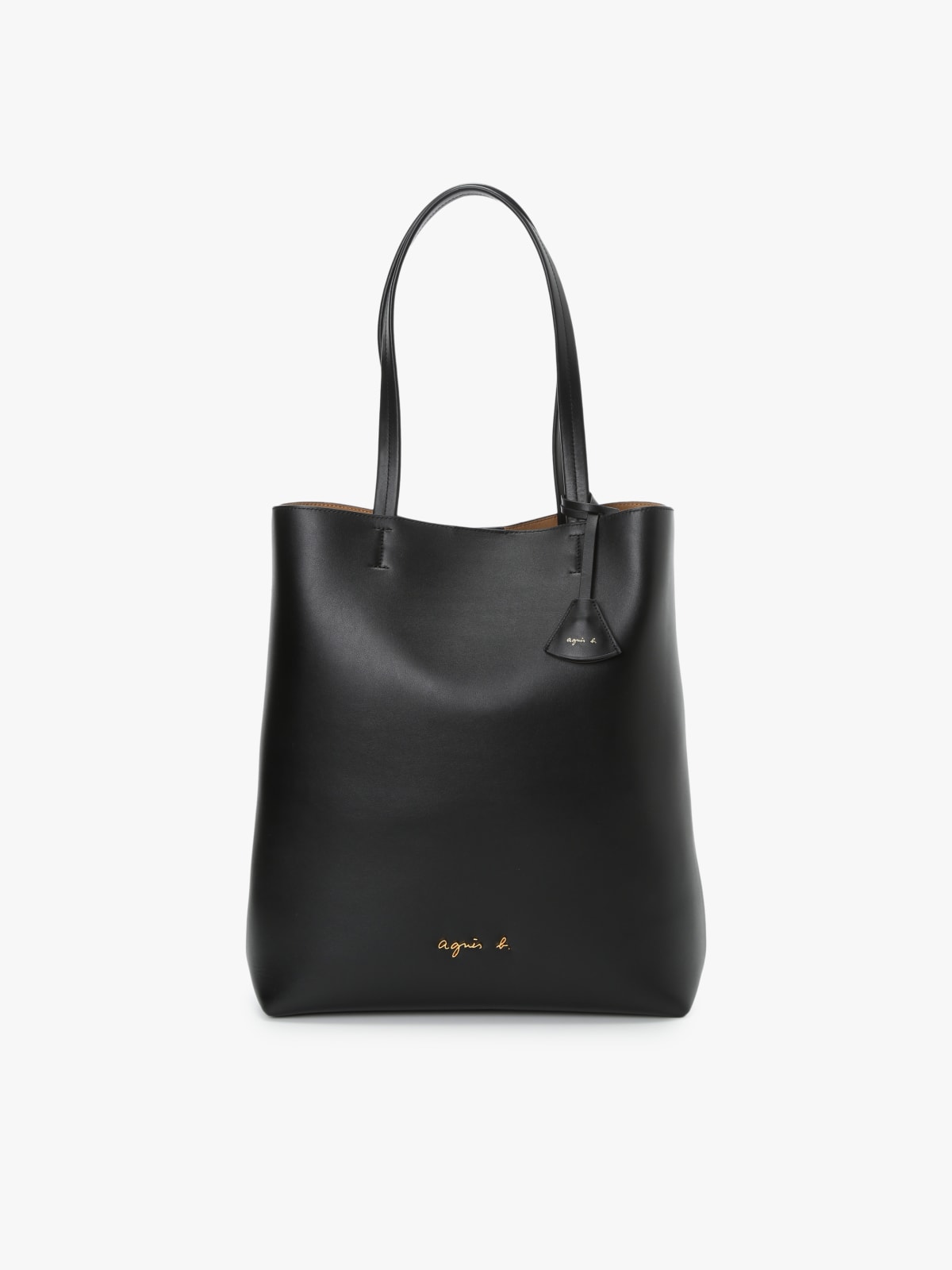 black large leather tote bag