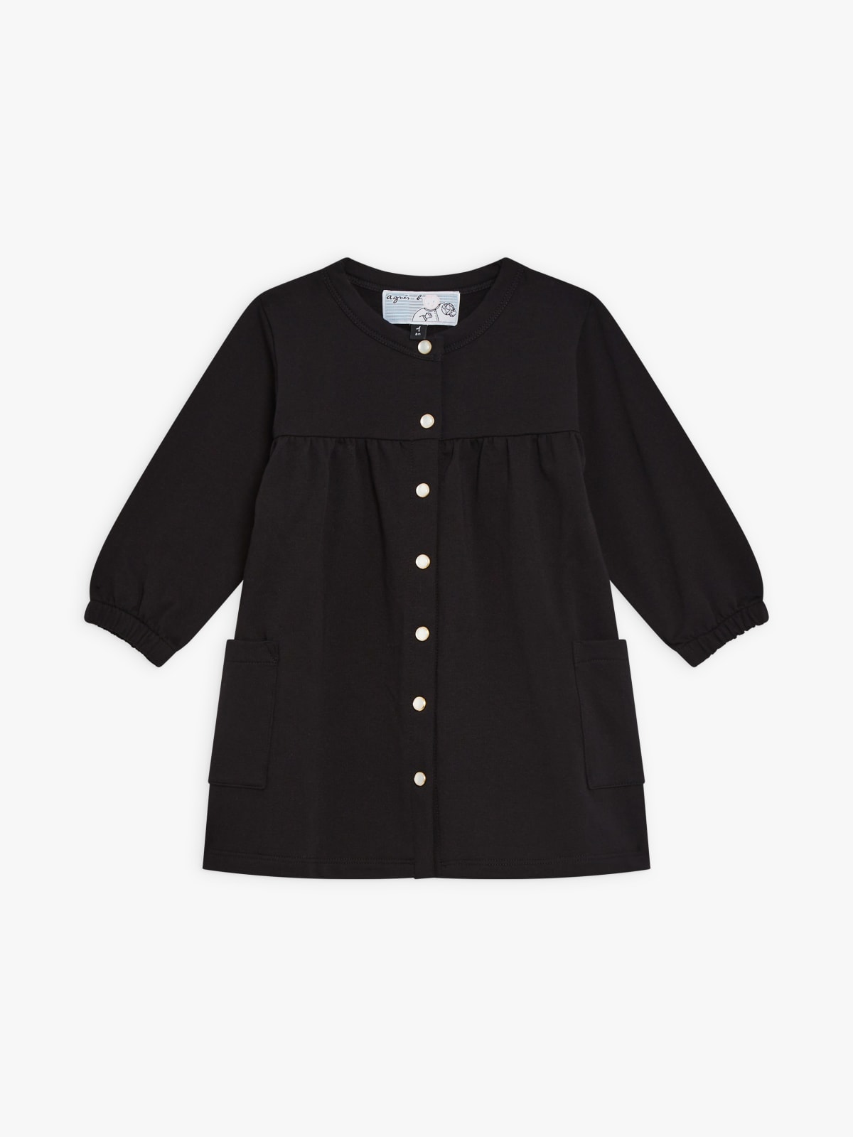 black  Meli cotton fleece dress