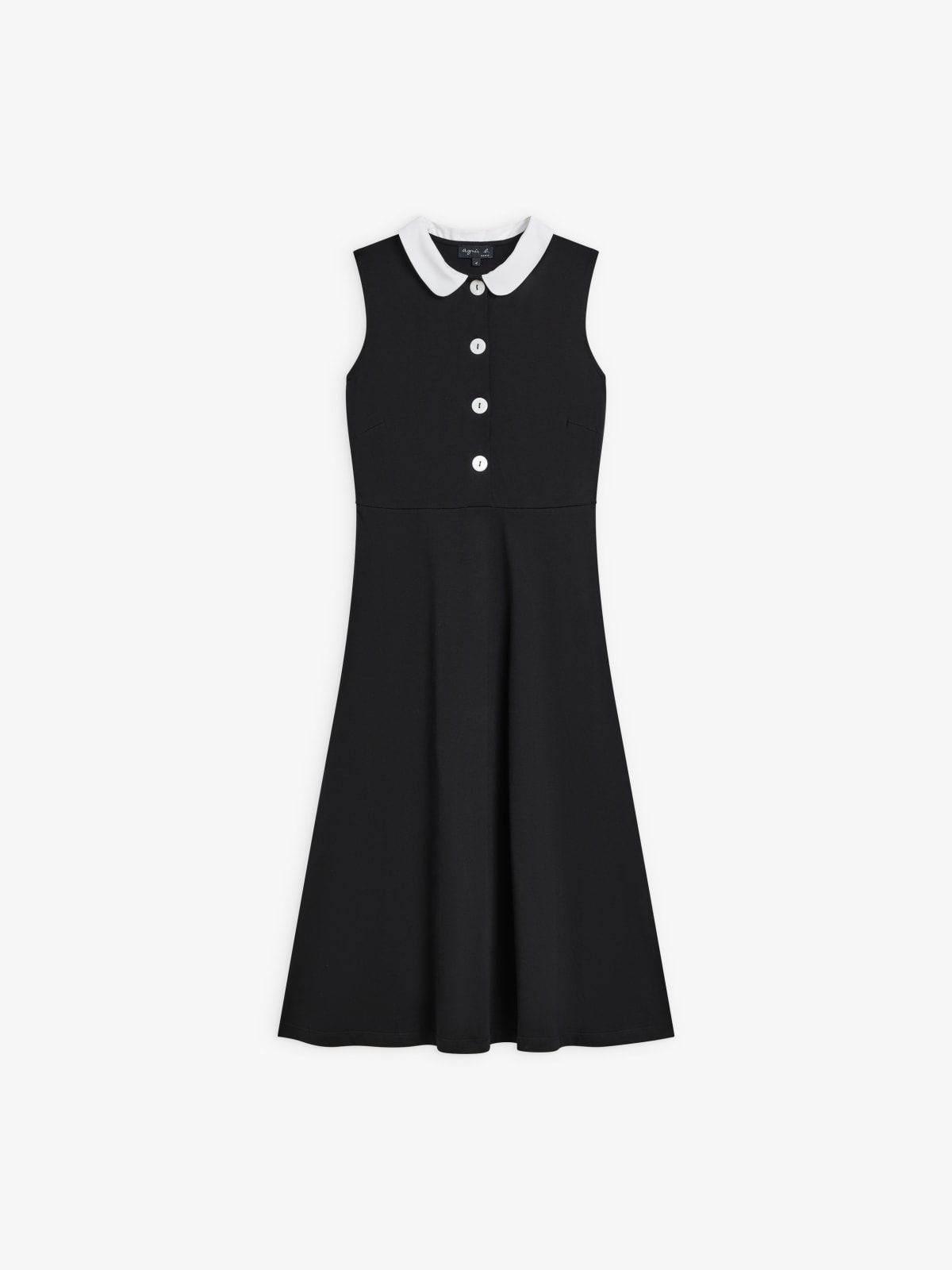 black cotton jersey Adele dress