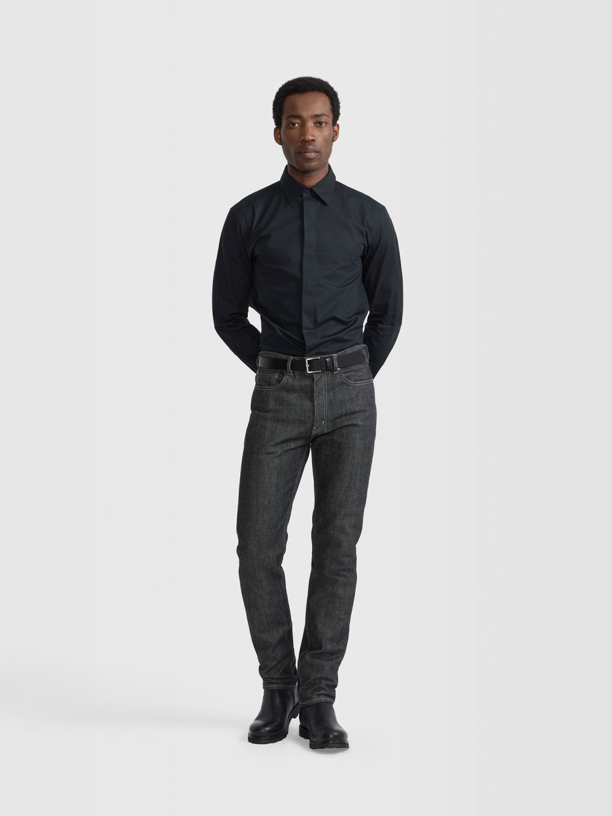 black cotton shirt