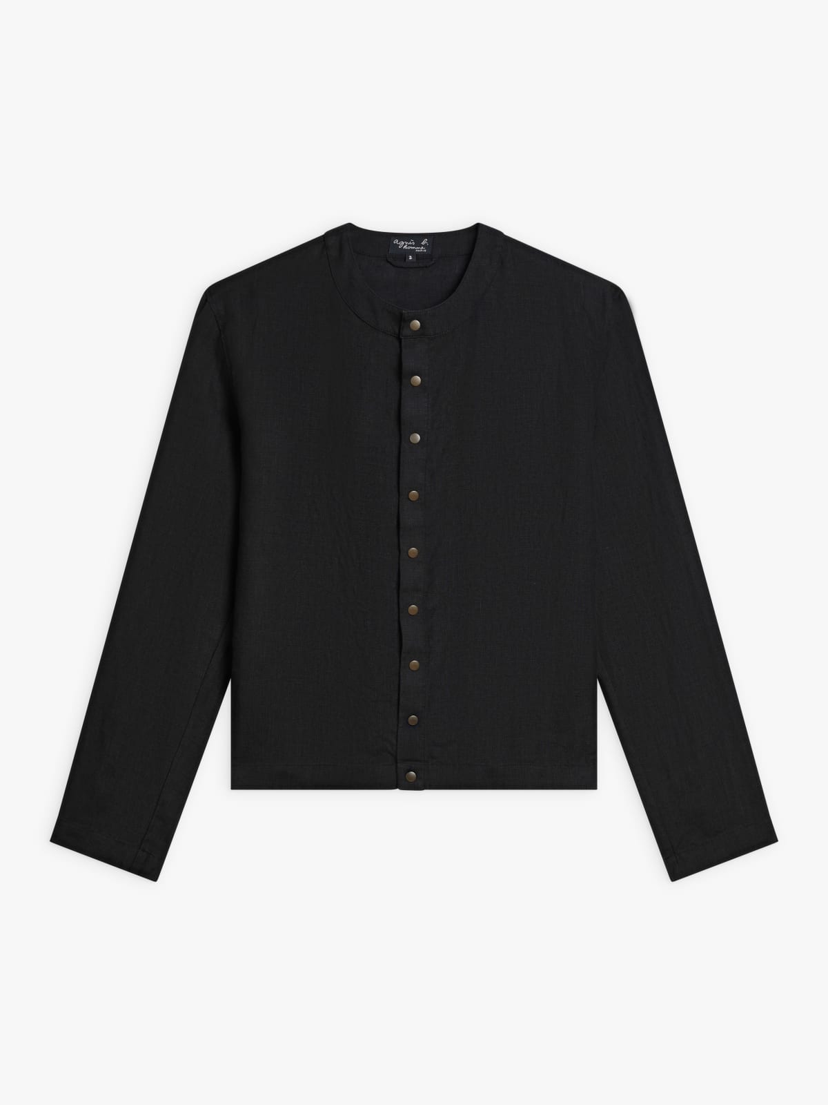 black Cardigan linen shirt