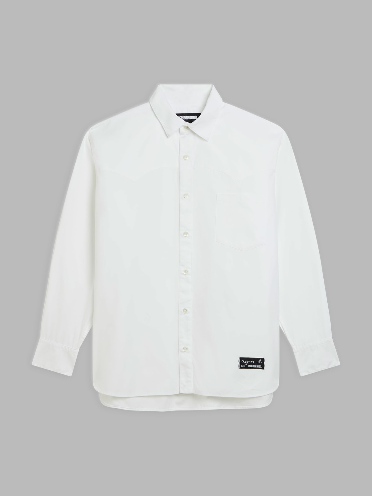 white cotton poplin Western shirt agnès b. x Neighborhood