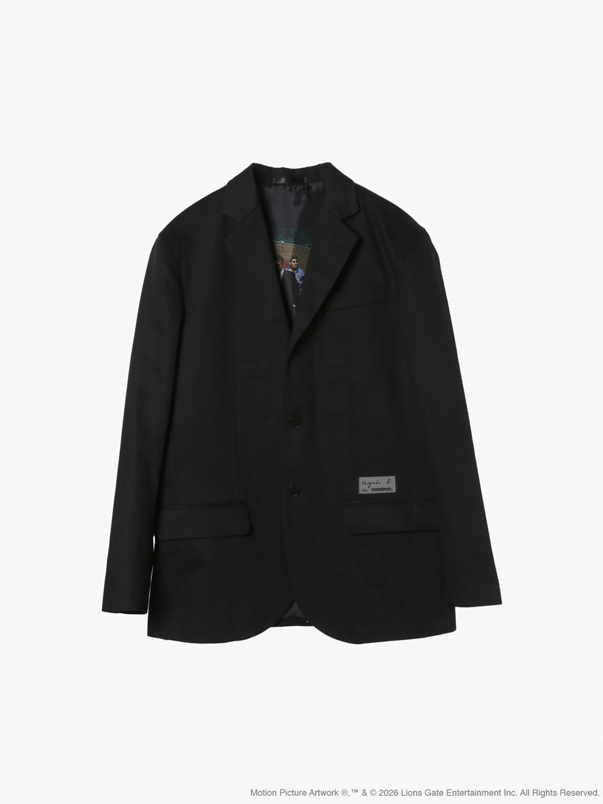black cotton gabardine jacket