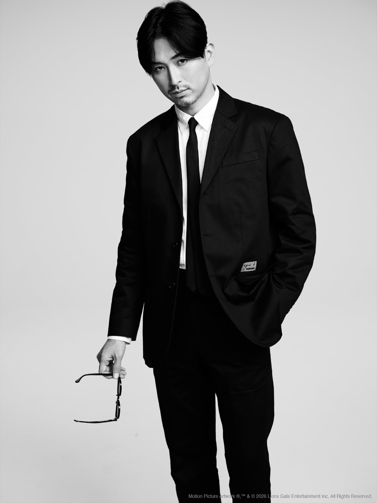black cotton gabardine jacket