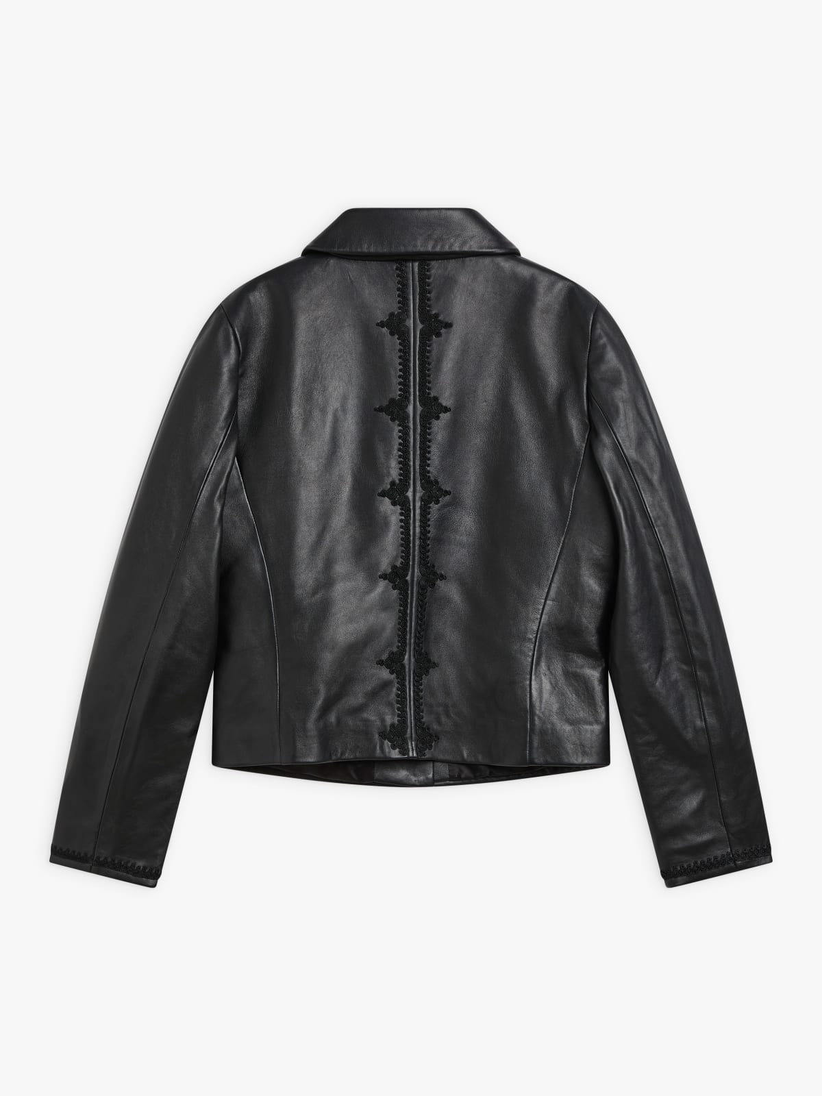 black lambskin leather jacket