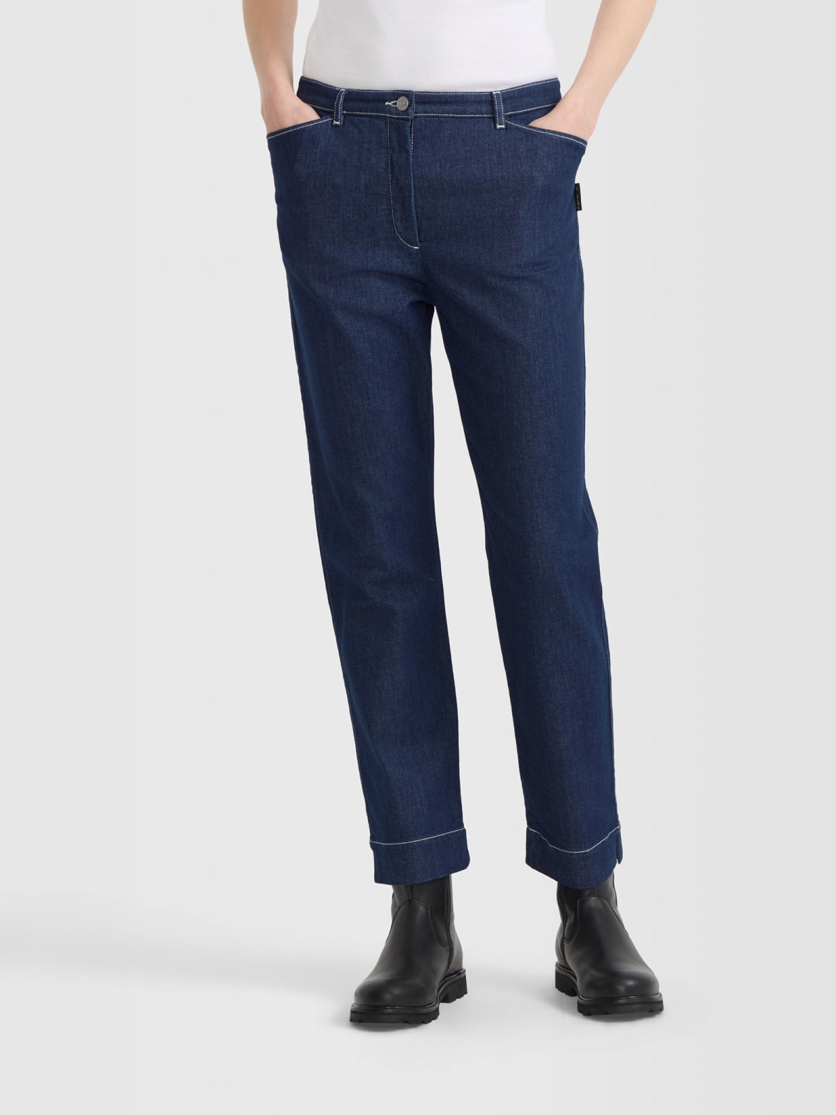 blue Elvy denim trousers