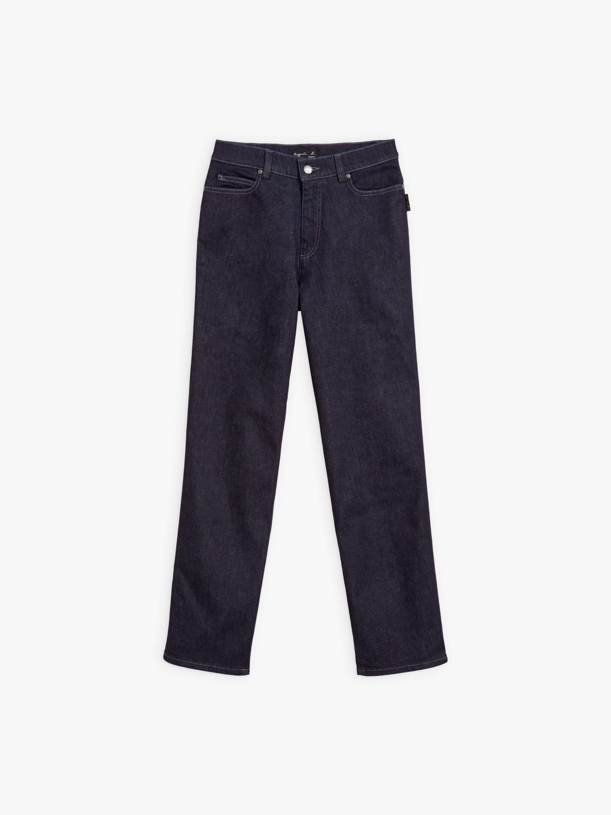 High-waisted denim jeans 