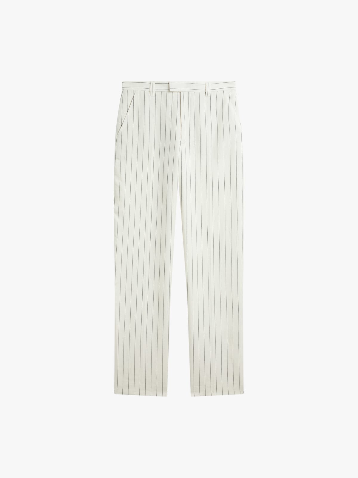 white Ameline striped linen trousers