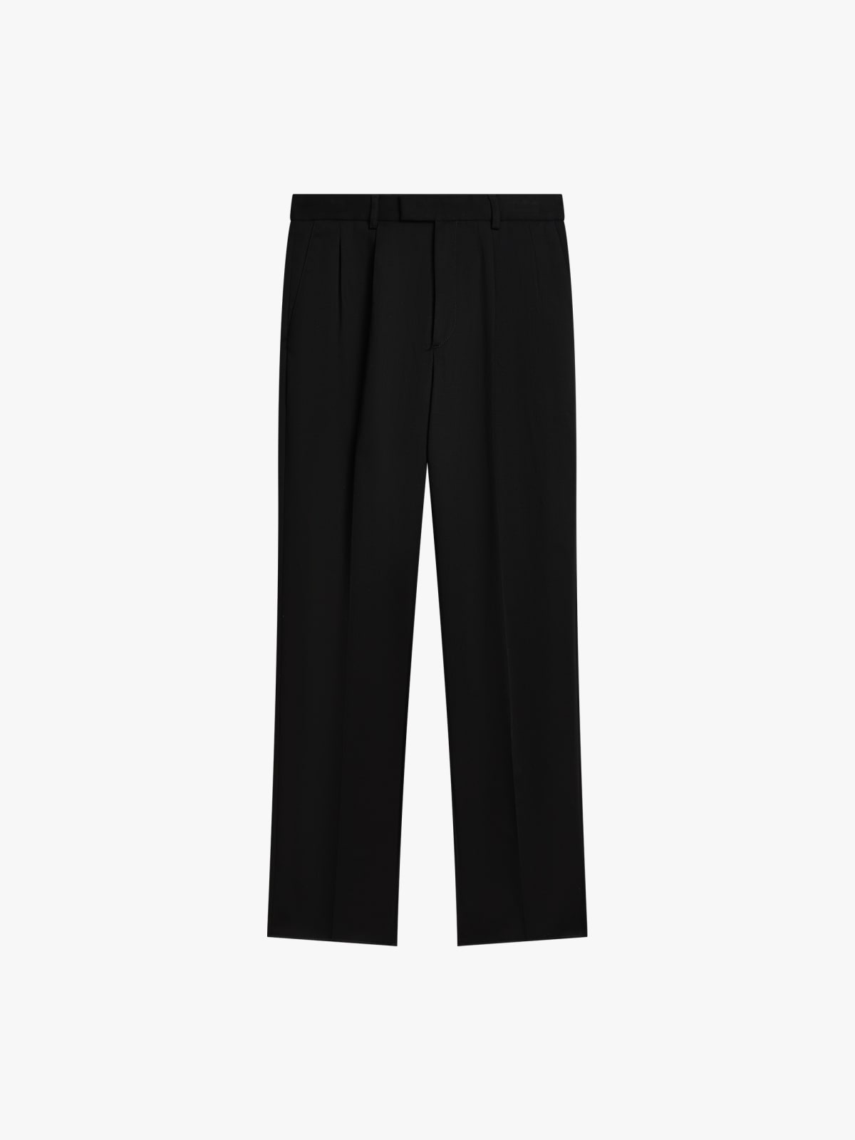 black cotton gabardine trousers