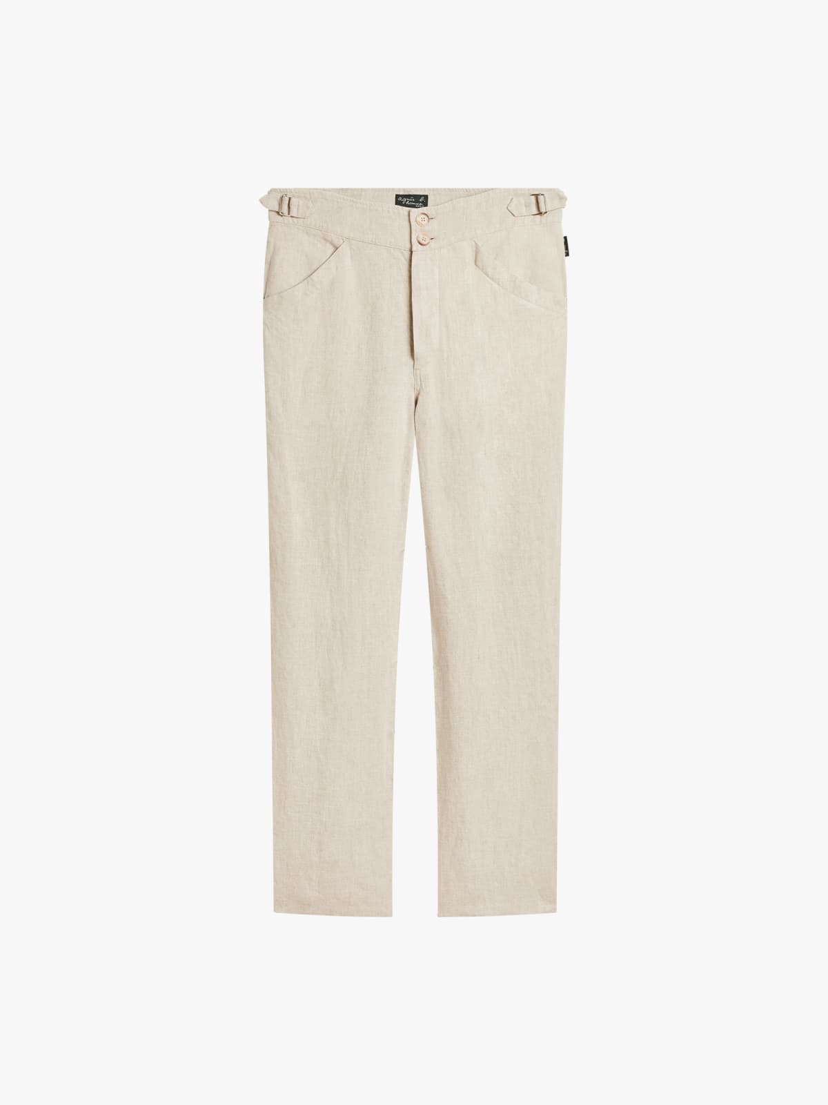 beige Belleville linen trousers