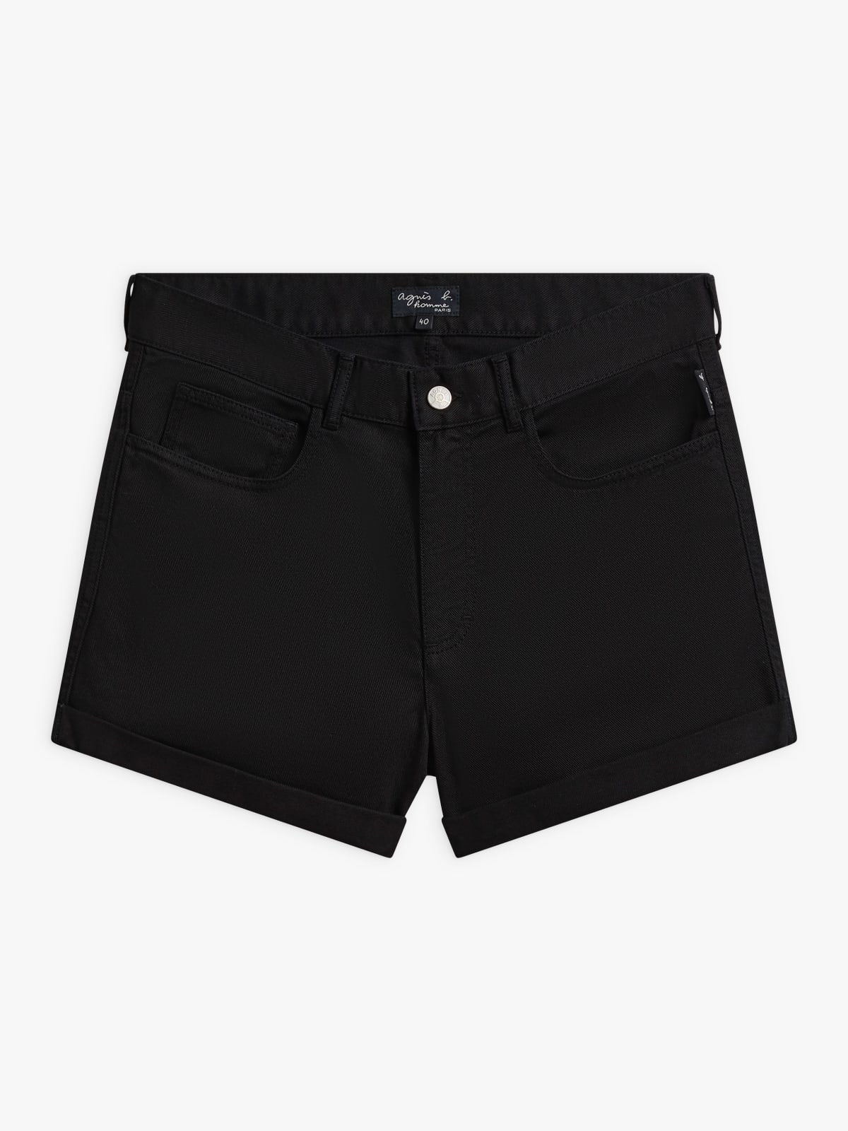 black Jackson cotton gabardine shorts