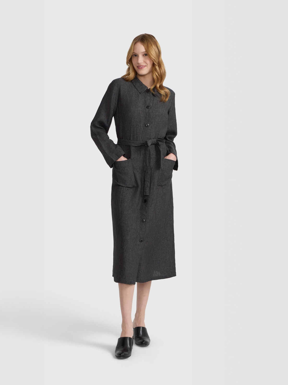 grey Bb linen dress