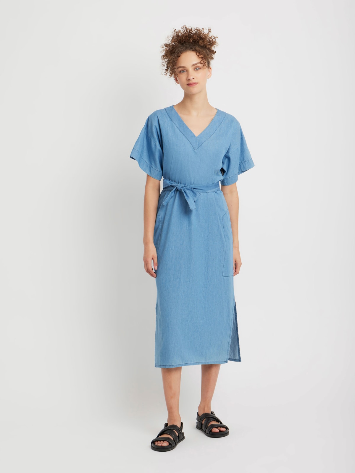 blue denim dress