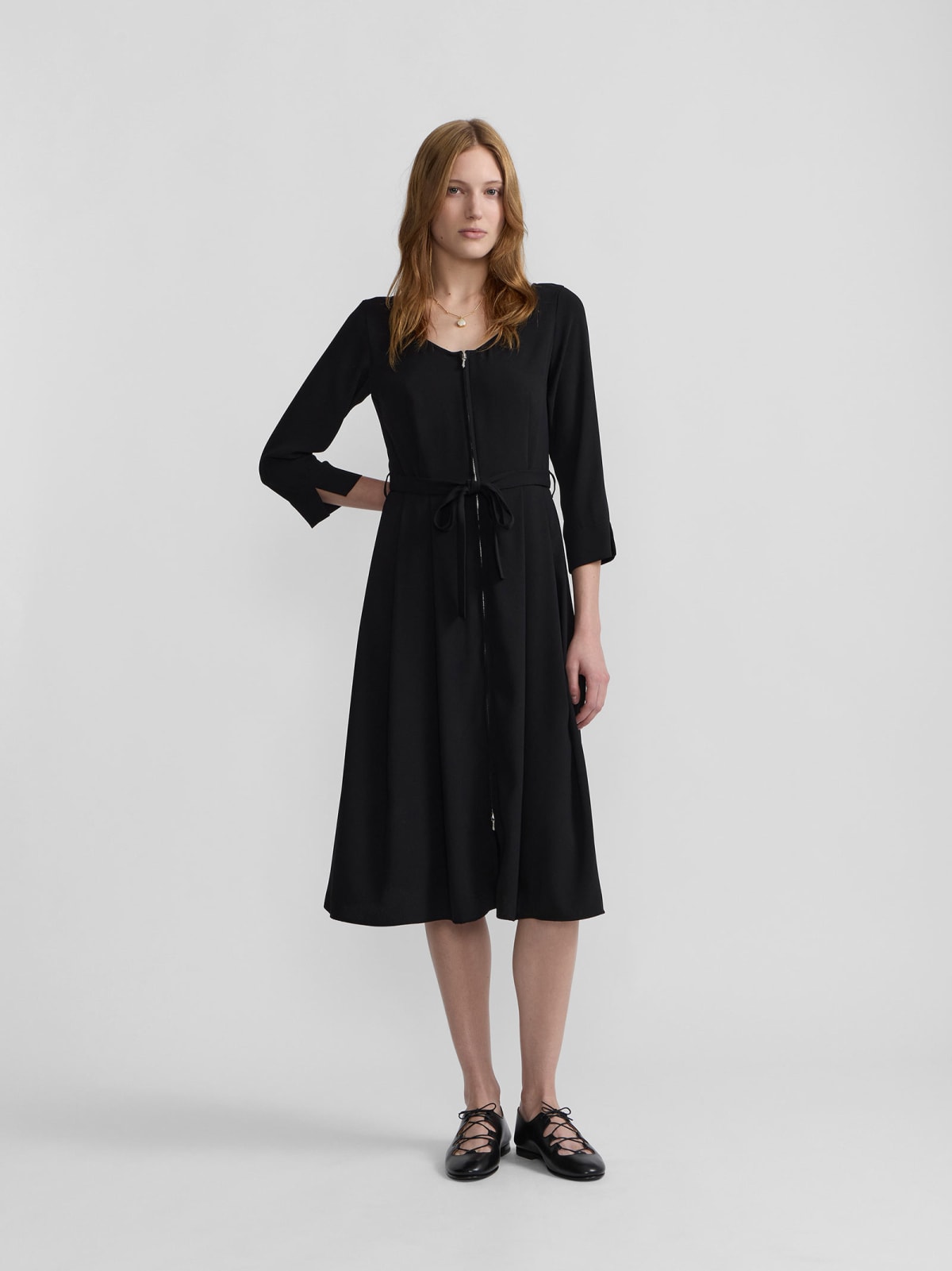 black Clara polyester dress