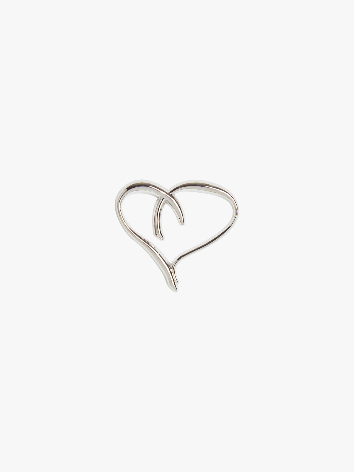New Heart pin in brass