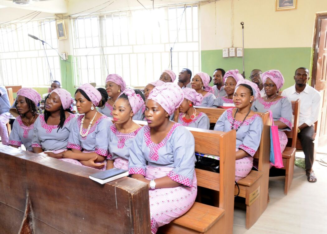 A cross-section of St. Agnes Choir members during mass
